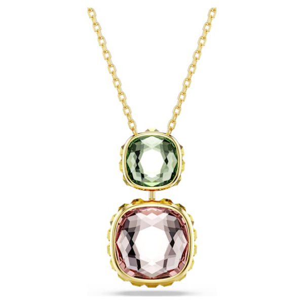 Chroma pendant Cushion cut, Multicolored, Gold-tone plated - Image 7