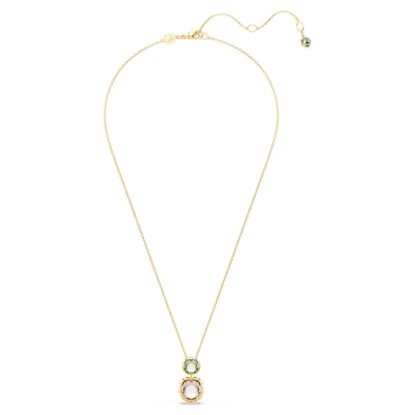 Chroma pendant Cushion cut, Multicolored, Gold-tone plated - Image 3