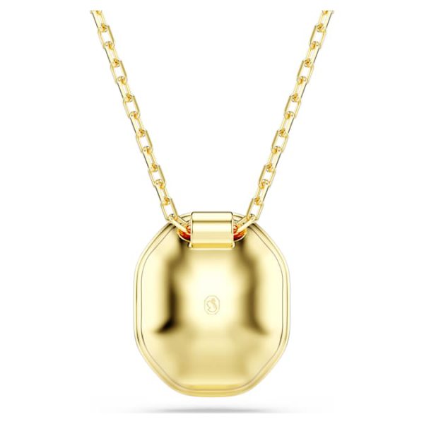 Chroma pendant Octagon cut, Green, Gold-tone plated - Image 5