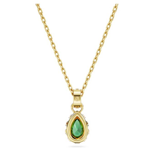 Chroma pendant Pear cut, Green, Gold-tone plated - Image 5