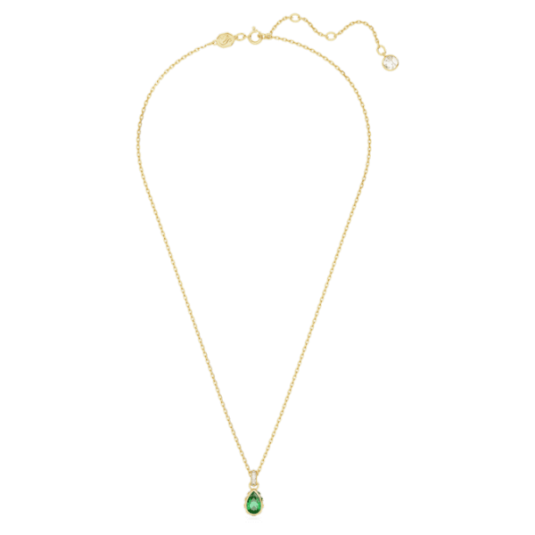Chroma pendant Pear cut, Green, Gold-tone plated - Image 3