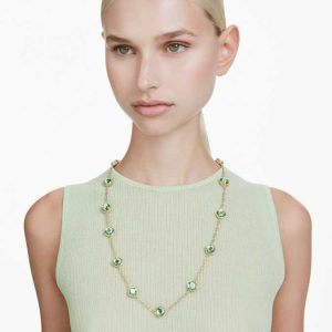Chroma strandage Octagon cut, Multicolored, Gold-tone plated