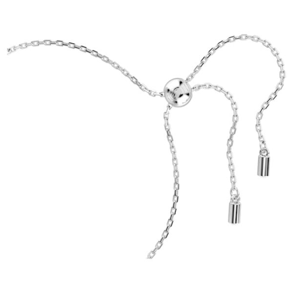Constella bangle Crystal pearl, Round cuts, White, Rhodium plated - Image 4