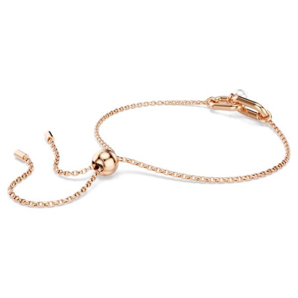 Constella bracelet Crystal pearl, Round cut, White, Rose gold-tone plated - Image 6
