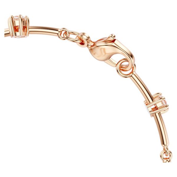 Constella bracelet Crystal pearl, Round cuts, White, Rose gold-tone plated - Image 4