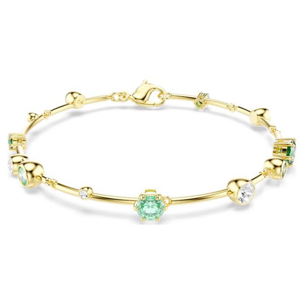 Constella bracelet Mixed cuts, Green, Gold-tone plated - Image 2