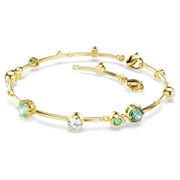 Constella bracelet Mixed cuts, Green, Gold-tone plated - Image 3