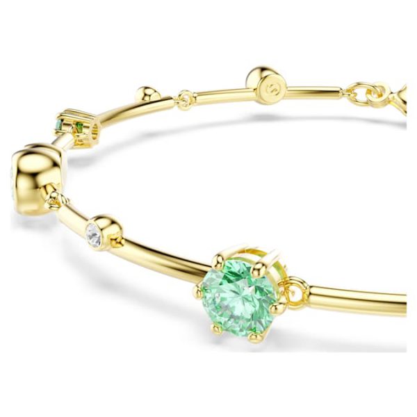 Constella bracelet Mixed cuts, Green, Gold-tone plated - Image 5