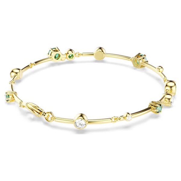 Constella bracelet Mixed cuts, Green, Gold-tone plated - Image 6