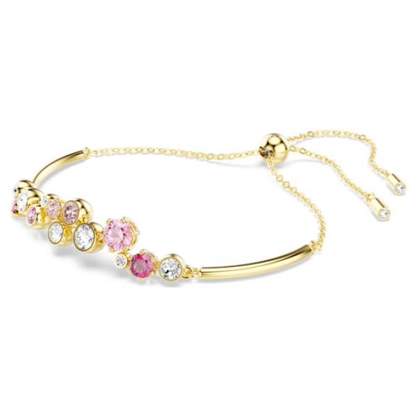 Constella bracelet Mixed cuts, Multicolored, Gold-tone plated - Image 3