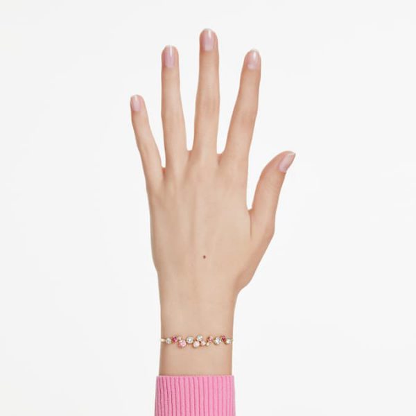 Constella bracelet Mixed cuts, Multicolored, Gold-tone plated