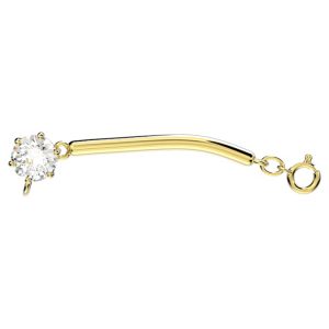Constella extender Round cut, White, Gold-tone plated