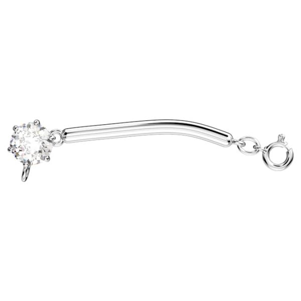 Constella extender Round cut, White, Rhodium plated