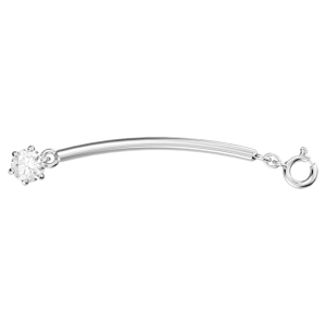 Constella extender Round cut, White, Rhodium plated