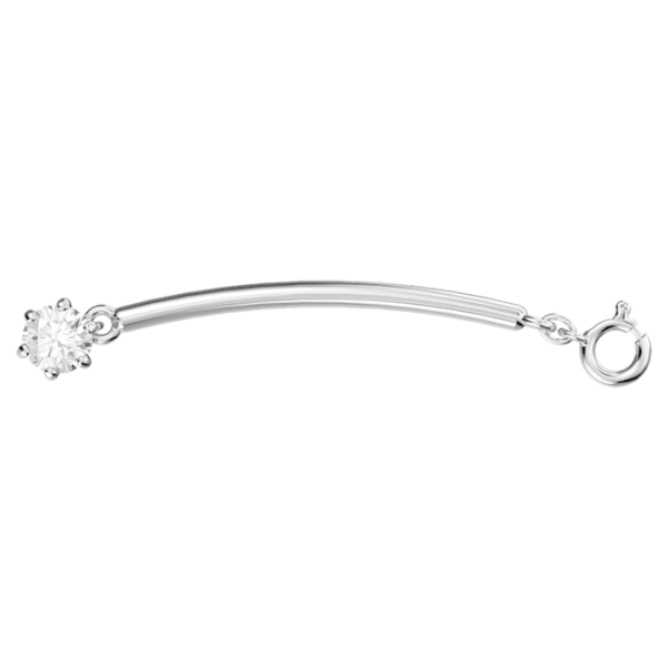 Constella extender Round cut, White, Rhodium plated