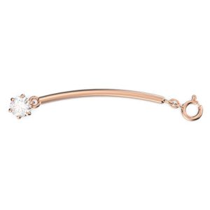 Constella extender Round cut, White, Rose gold-tone plated