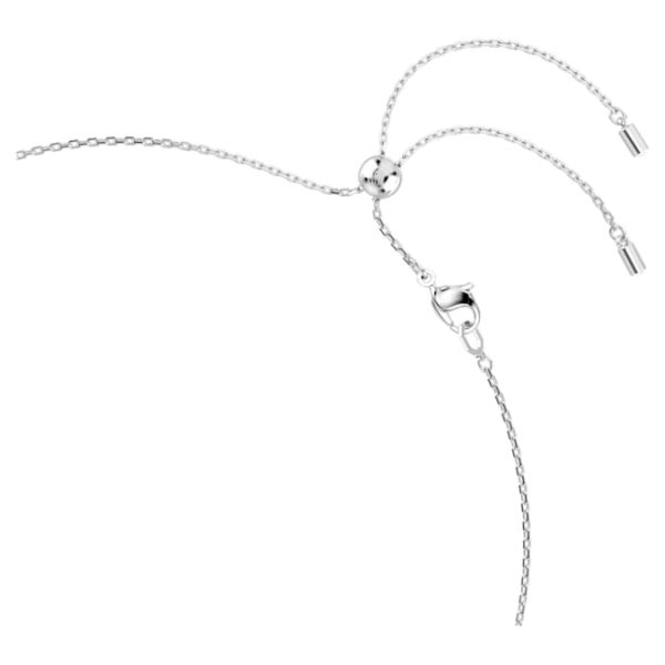Constella necklace Crystal pearl, Round cuts, White, Rhodium plated - Image 4