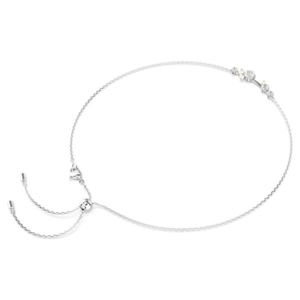 Constella necklace Crystal pearl, Round cuts, White, Rhodium plated - Image 7