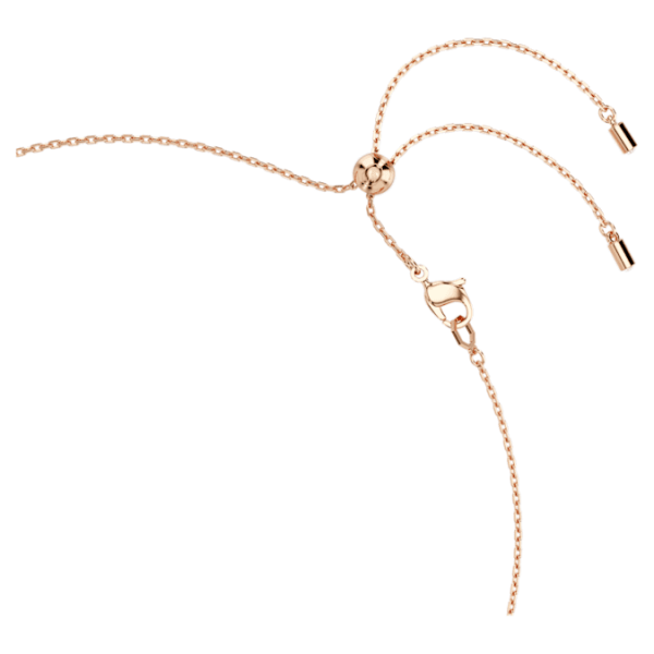 Constella necklace Crystal pearl, Round cuts, White, Rose gold-tone plated - Image 4