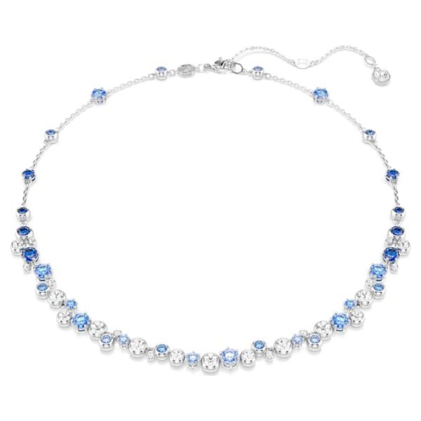 Constella necklace Mixed cuts, Blue, Rhodium plated - Image 2