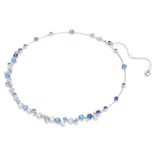 Constella necklace Mixed cuts, Blue, Rhodium plated - Image 3
