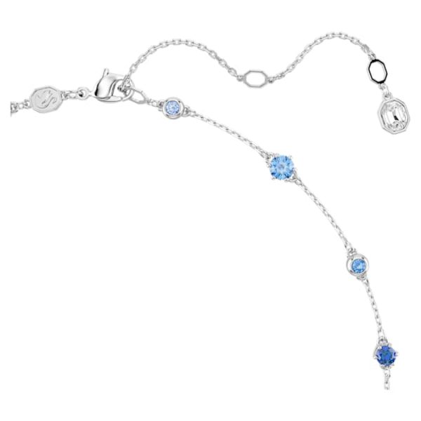 Constella necklace Mixed cuts, Blue, Rhodium plated - Image 4