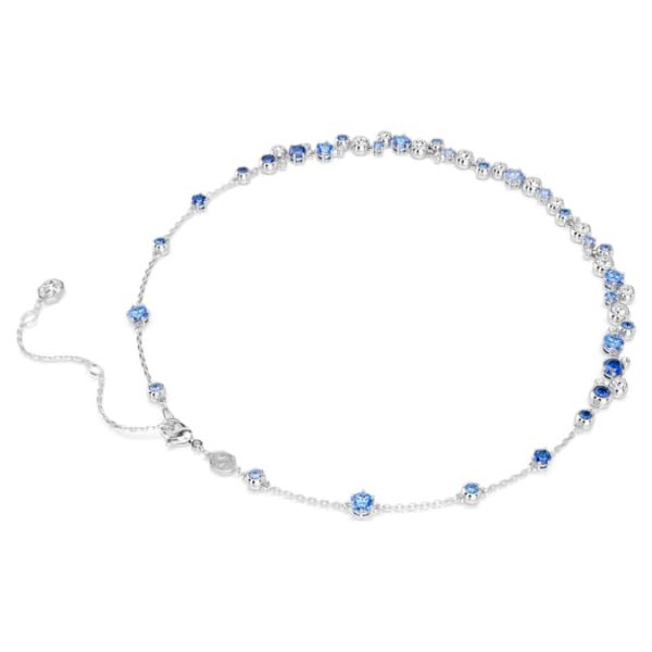 Constella necklace Mixed cuts, Blue, Rhodium plated - Image 6