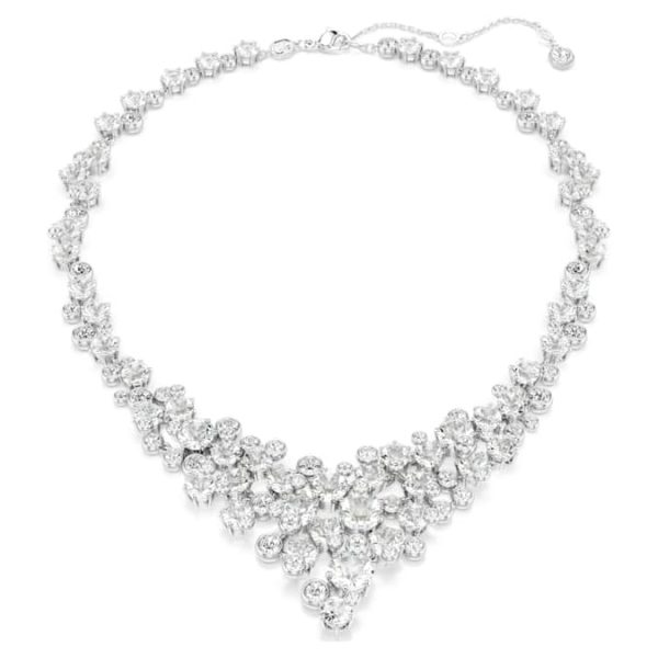 Constella necklace Mixed cuts, Clasp, White, Rhodium plated - Image 2