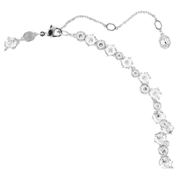 Constella necklace Mixed cuts, Clasp, White, Rhodium plated - Image 4