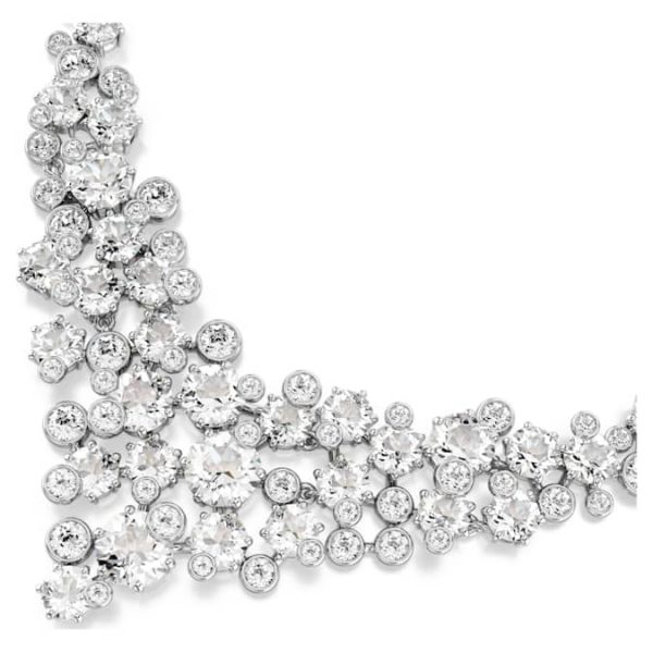 Constella necklace Mixed cuts, Clasp, White, Rhodium plated - Image 5