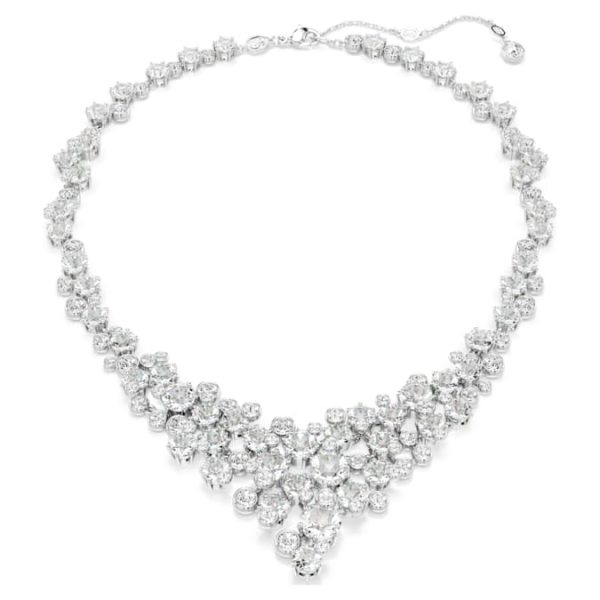 Constella necklace Mixed cuts, Clasp, White, Rhodium plated - Image 8
