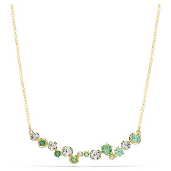 Constella necklace Mixed cuts, Green, Gold-tone plated - Image 2