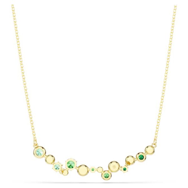 Constella necklace Mixed cuts, Green, Gold-tone plated - Image 6