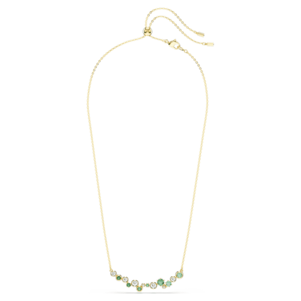 Constella necklace Mixed cuts, Green, Gold-tone plated - Image 3