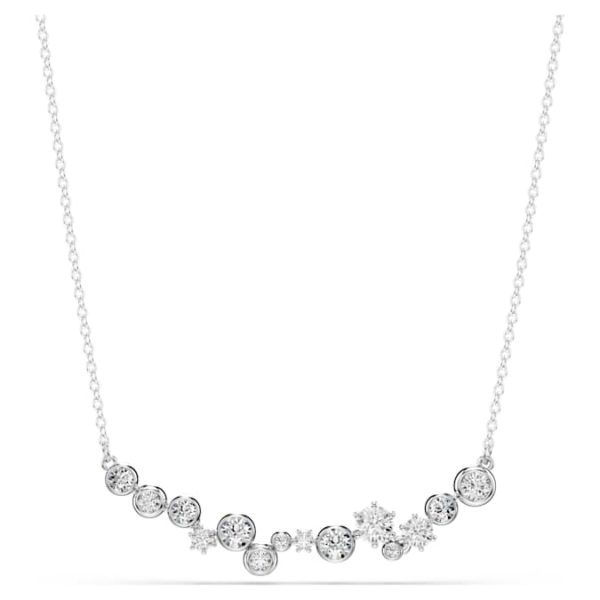 Constella necklace Mixed cuts, White, Rhodium plated - Image 7