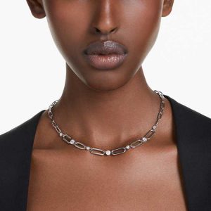Constella necklace White, Rhodium plated