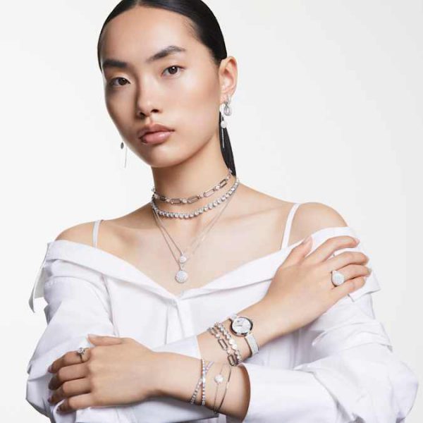 Constella necklace White, Rhodium plated - Image 6