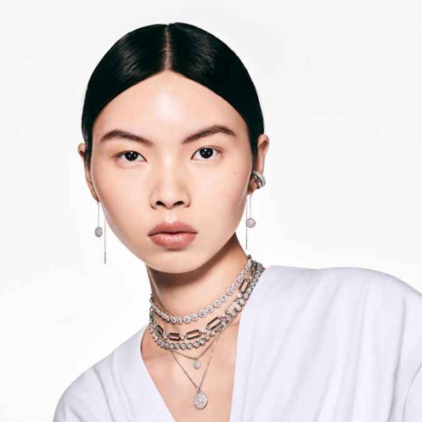 Constella necklace White, Rhodium plated - Image 7