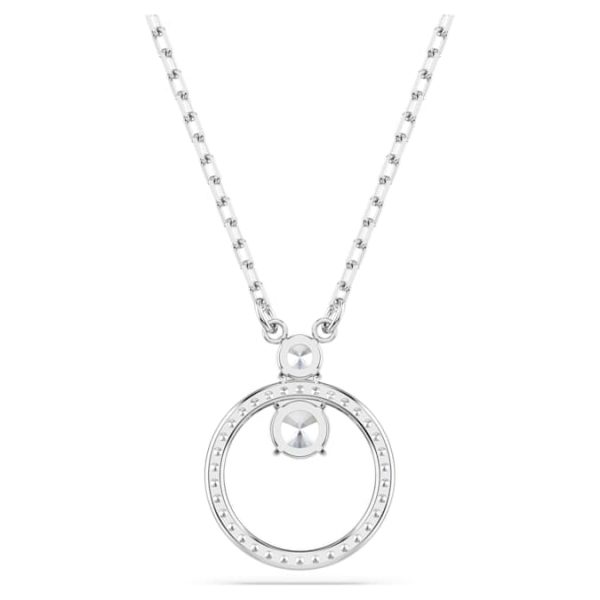 Constella pendant Pavé, Round cut, White, Rhodium plated - Image 5