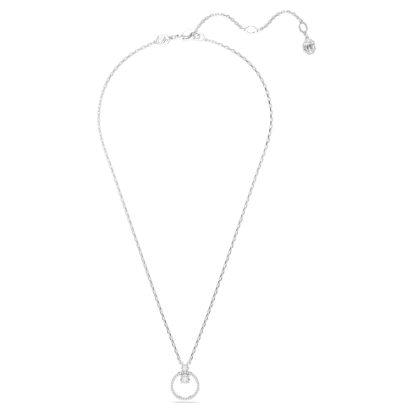 Constella pendant Pavé, Round cut, White, Rhodium plated - Image 3