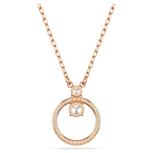 Constella pendant Pavé, Round cut, White, Rose gold-tone plated - Image 5