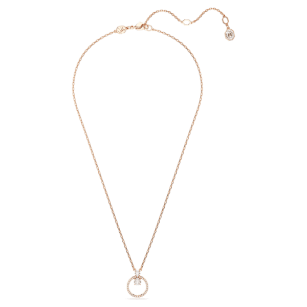Constella pendant Pavé, Round cut, White, Rose gold-tone plated - Image 3