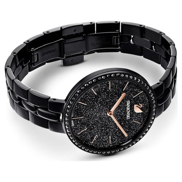 Cosmopolitan watch Swiss Made, Metal bracelet, Black, Black finish - Image 4