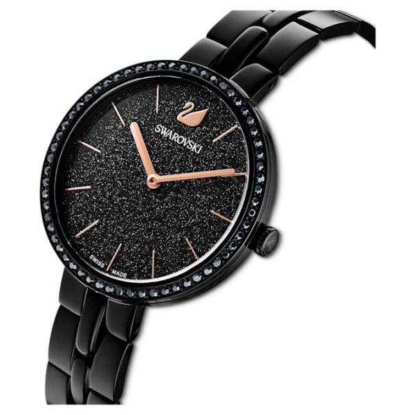 Cosmopolitan watch Swiss Made, Metal bracelet, Black, Black finish - Image 5