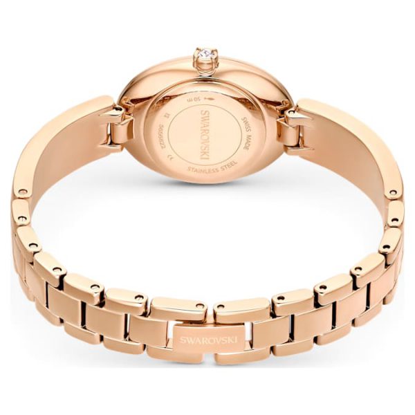 Crystal Rock oval watch Swiss Made, Crystal bracelet, Blue, Rose gold-tone finish - Image 4