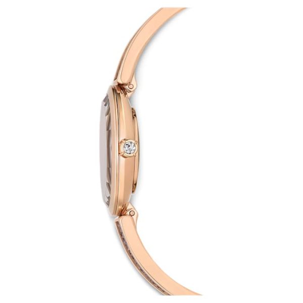 Crystal Rock oval watch Swiss Made, Crystal bracelet, Gray, Rose gold-tone finish - Image 7