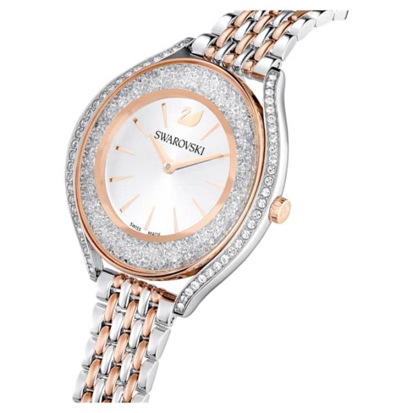 Crystalline aura watch Swiss Made, Metal bracelet, Rose gold tone, Mixed metal finish - Image 5
