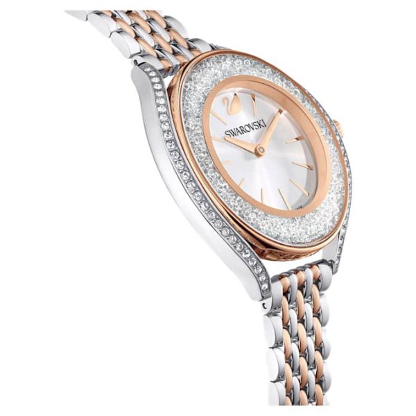 Crystalline aura watch Swiss Made, Metal bracelet, Rose gold tone, Mixed metal finish - Image 6