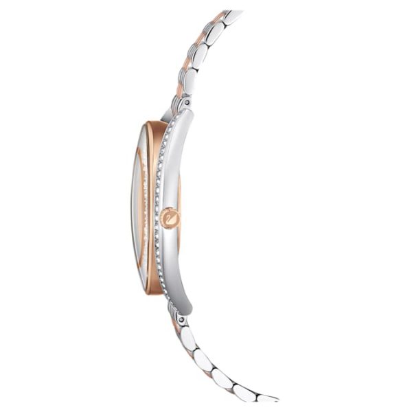 Crystalline aura watch Swiss Made, Metal bracelet, Rose gold tone, Mixed metal finish - Image 8