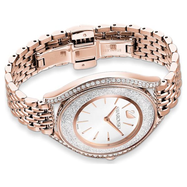 Crystalline aura watch Swiss Made, Metal bracelet, Rose gold tone, Rose gold-tone finish - Image 4